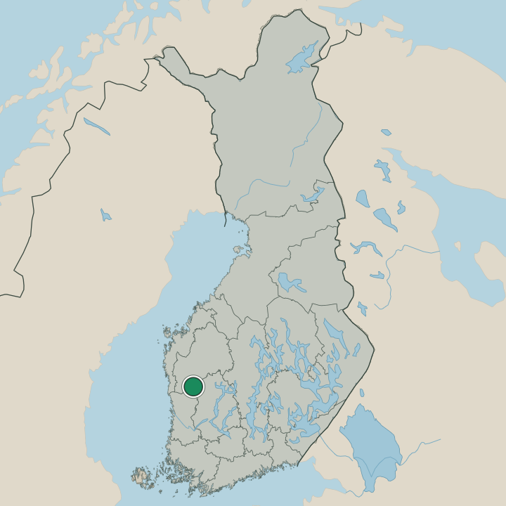 Map showing Karvia in Republic of Finland