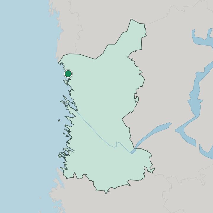 Map showing Merikarvia — In Satakunta
