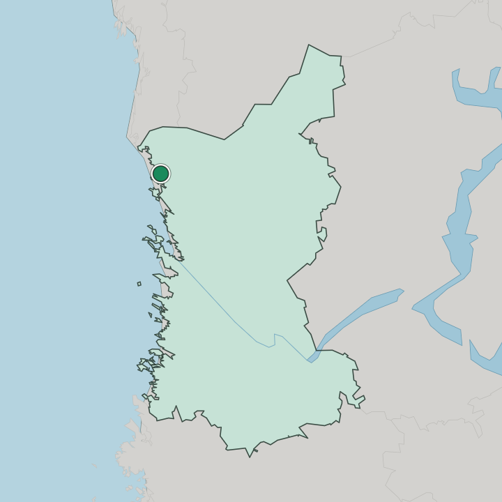 Map showing Merikarvia — In Satakunta