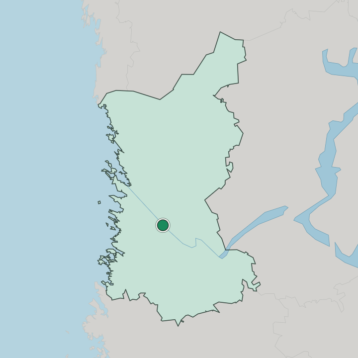 Map showing Nakkila — In Satakunta