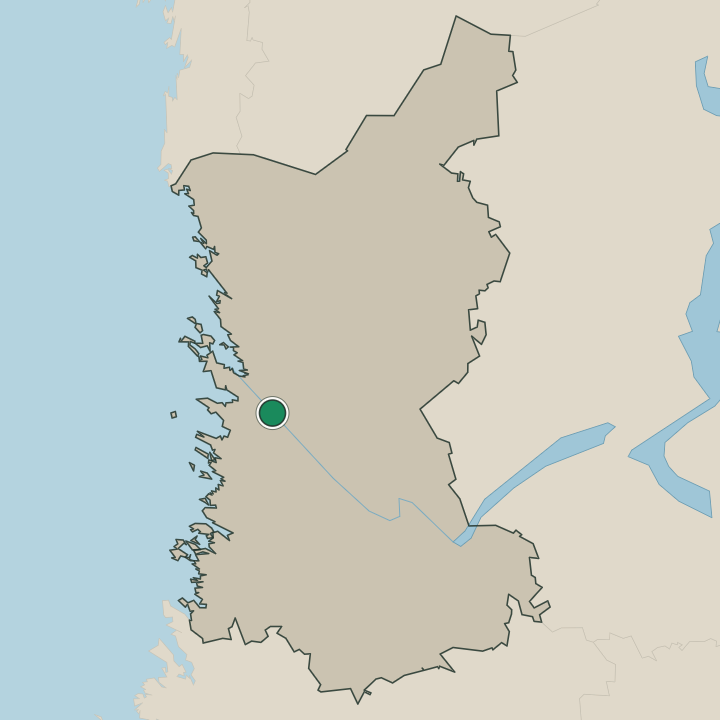 Map showing Pori in Satakunta