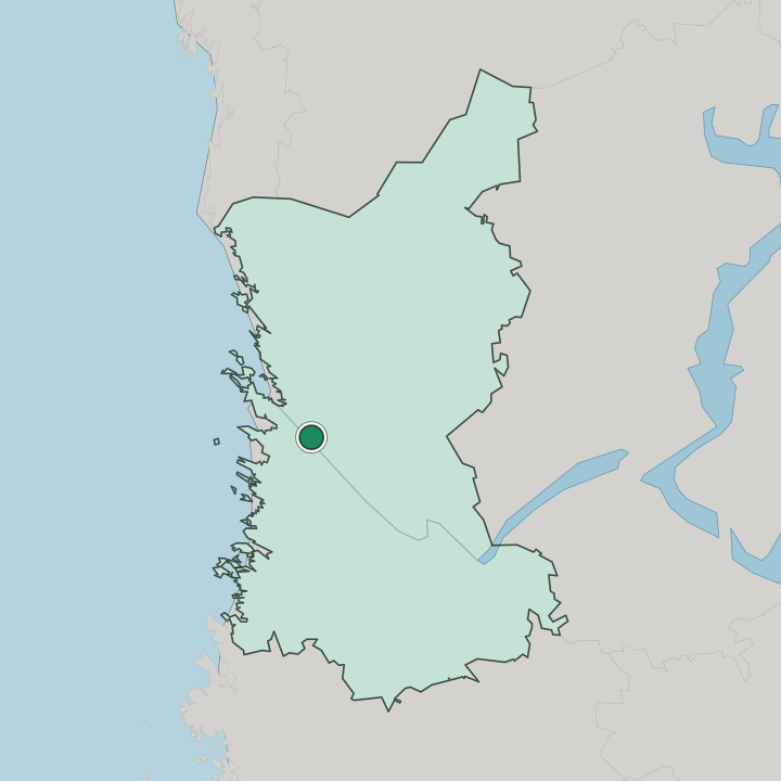 Map showing Pori — In Satakunta