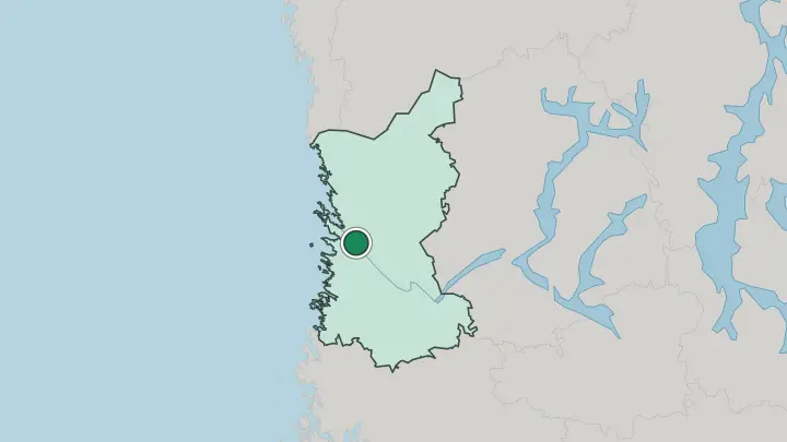 Map of Pori in Finland