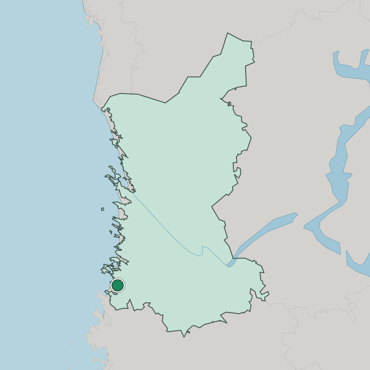 Map showing Rauma — In Satakunta