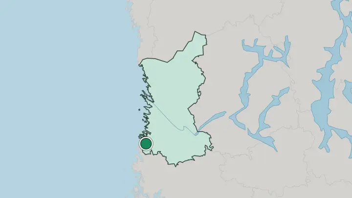 Map of Rauma in Finland