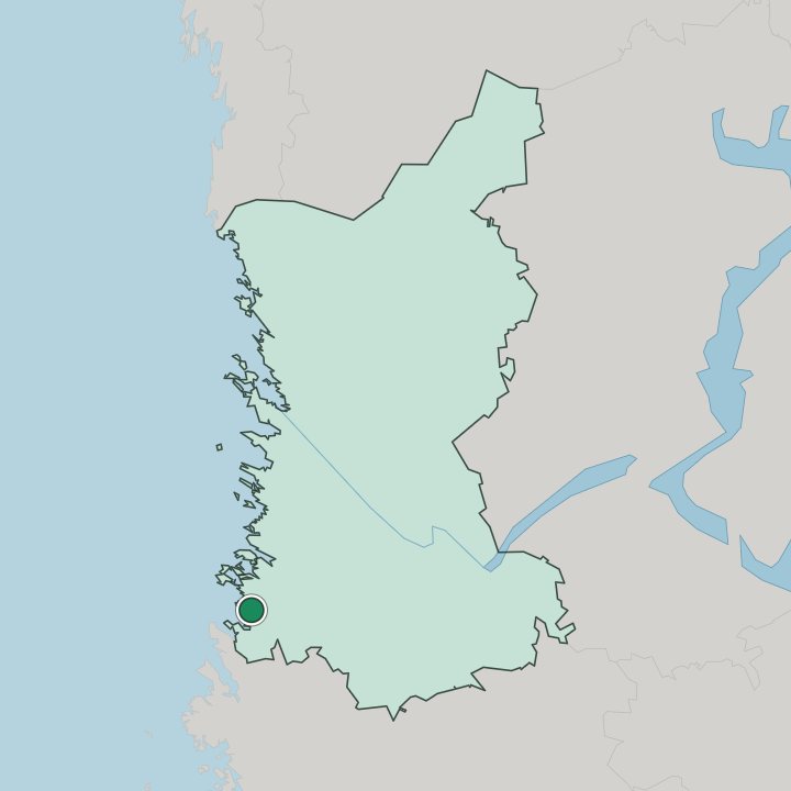Map showing Rauma — In Satakunta