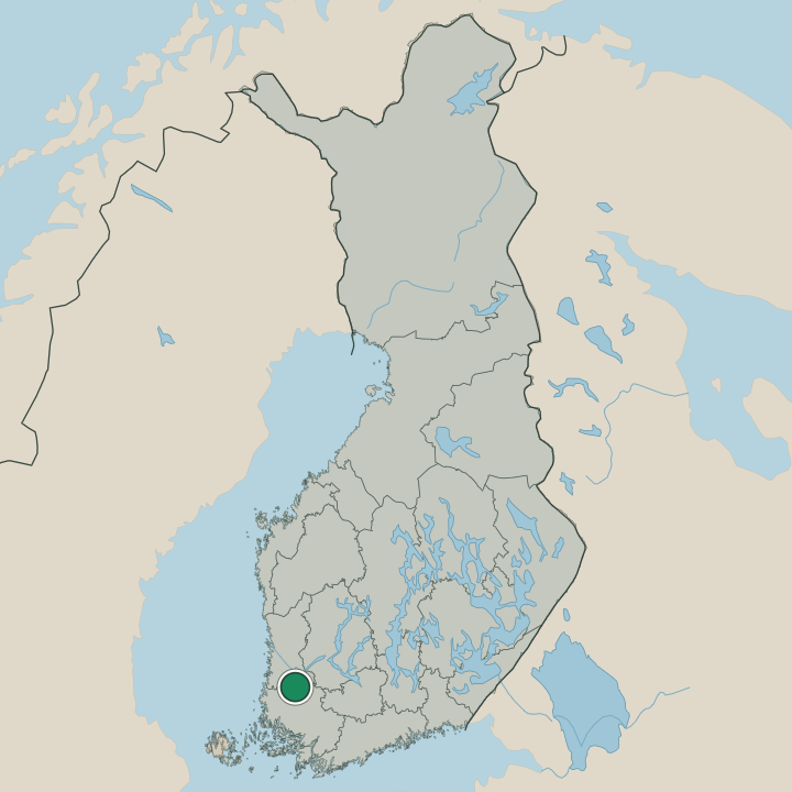 Map showing Säkylä in Republic of Finland