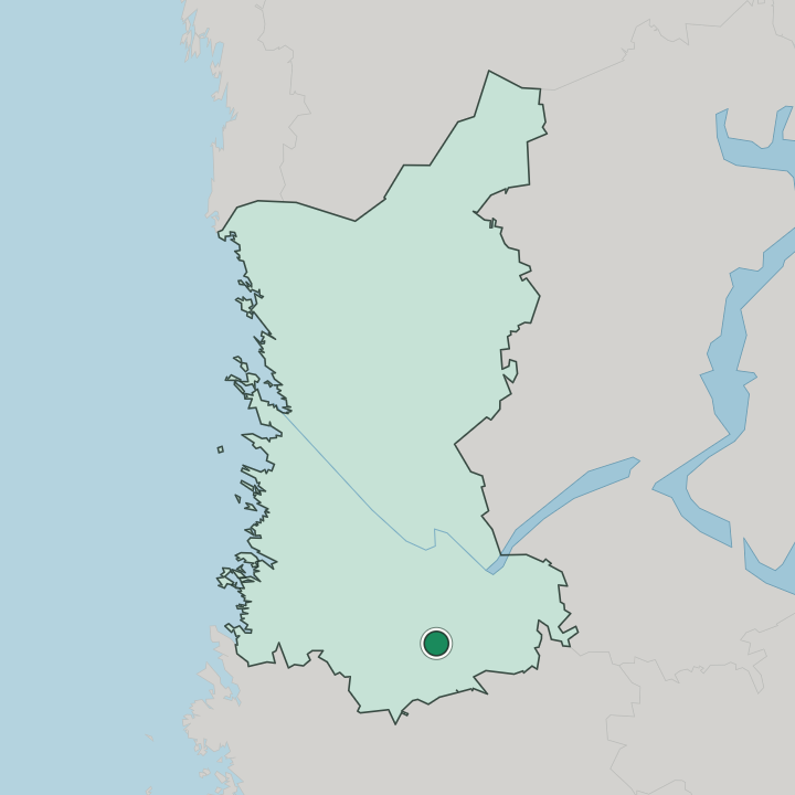 Map showing Säkylä — In Satakunta