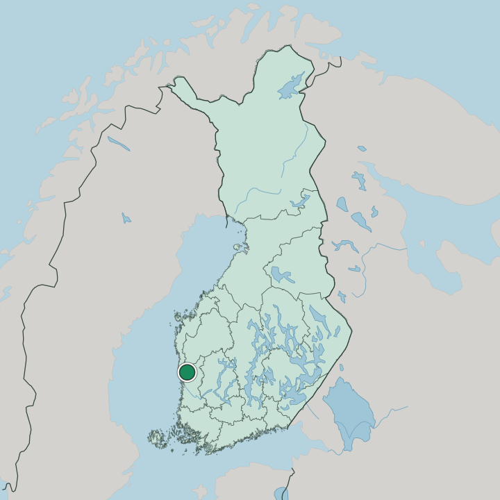 Map showing Siikainen — In Finland