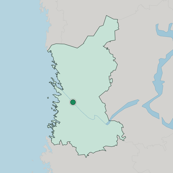 Map showing Ulvila — In Satakunta