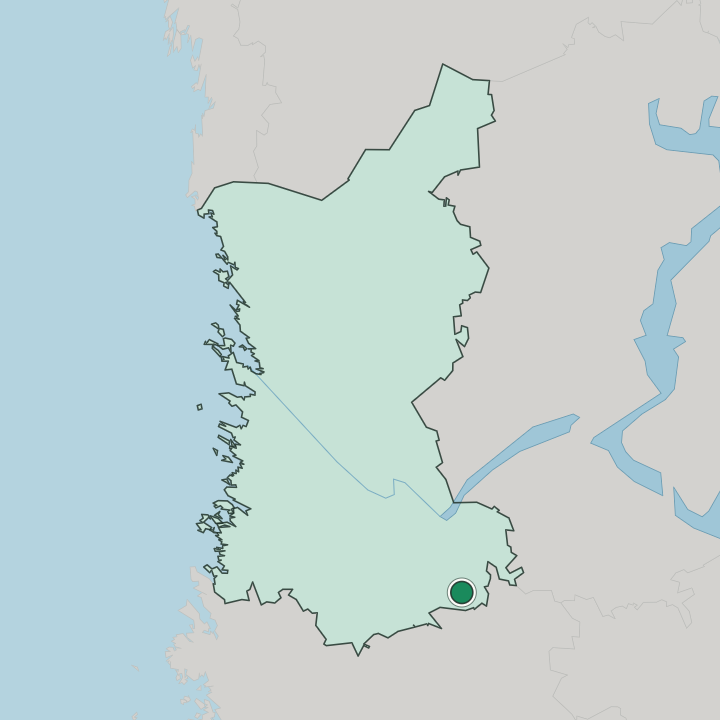 Map showing Vampula — In Satakunta