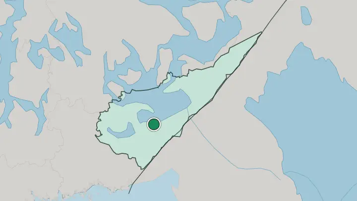 Map of Lappeenranta in Finland