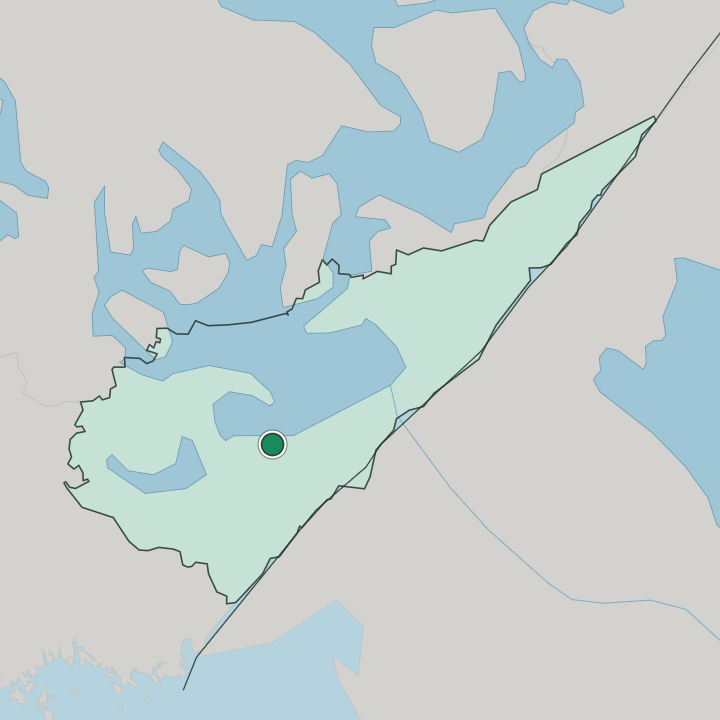 Map showing Tykki — In South Karelia Region