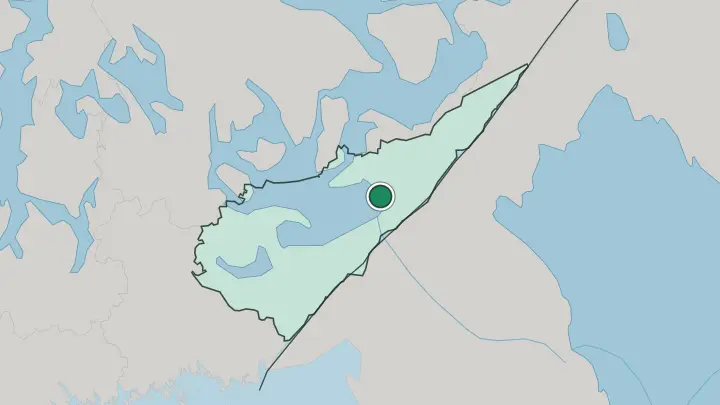 Map of Ruokolahti in Finland
