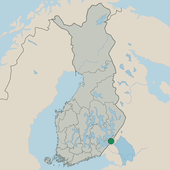 Map showing Simpele in Republic of Finland