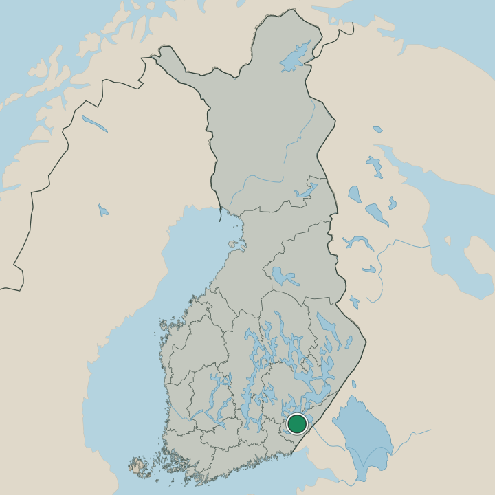 Map showing Taipalsaari in Republic of Finland