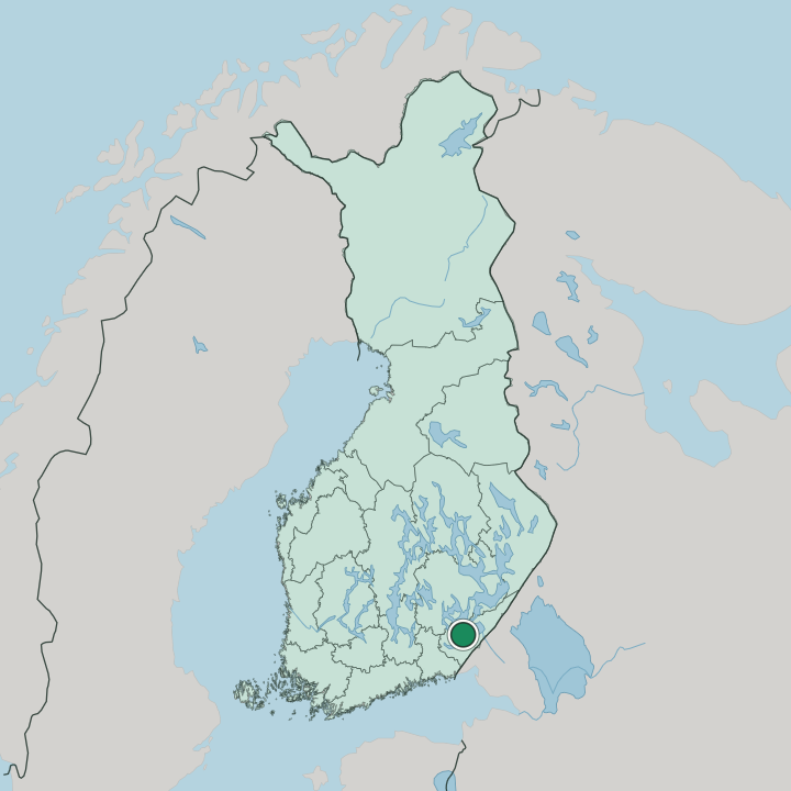 Map showing Taipalsaari — In Finland