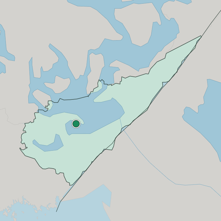 Map showing Taipalsaari — In South Karelia Region