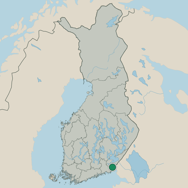 Map showing Ylämaa in Republic of Finland