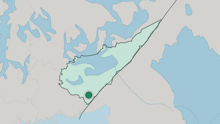 Map of Ylämaa in Finland