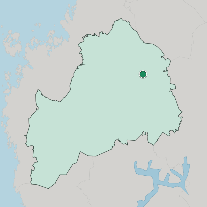 Map showing Alajärvi — In South Ostrobothnia