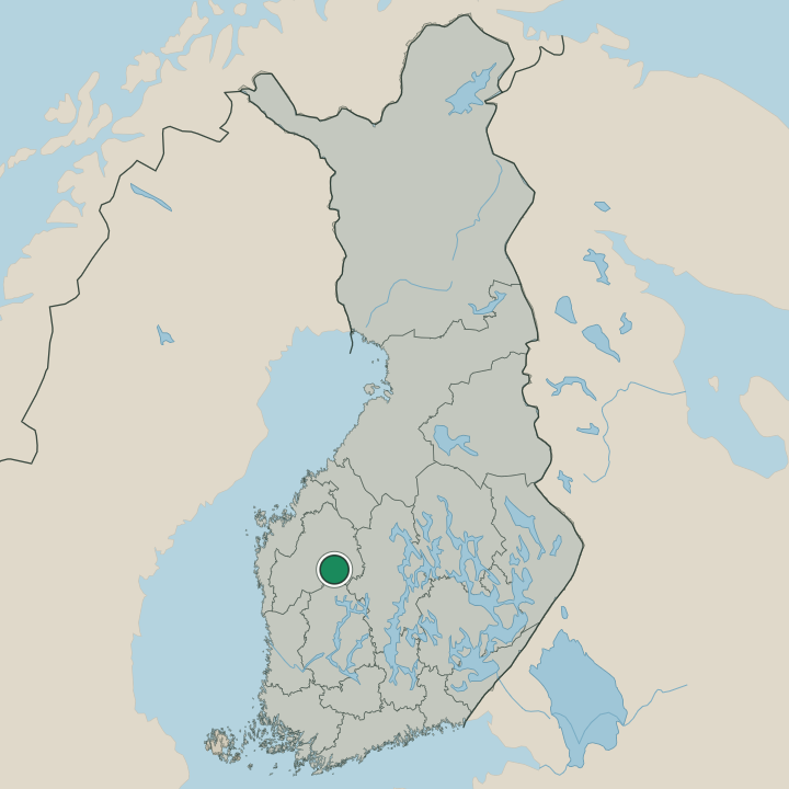 Map showing Alavus in Republic of Finland