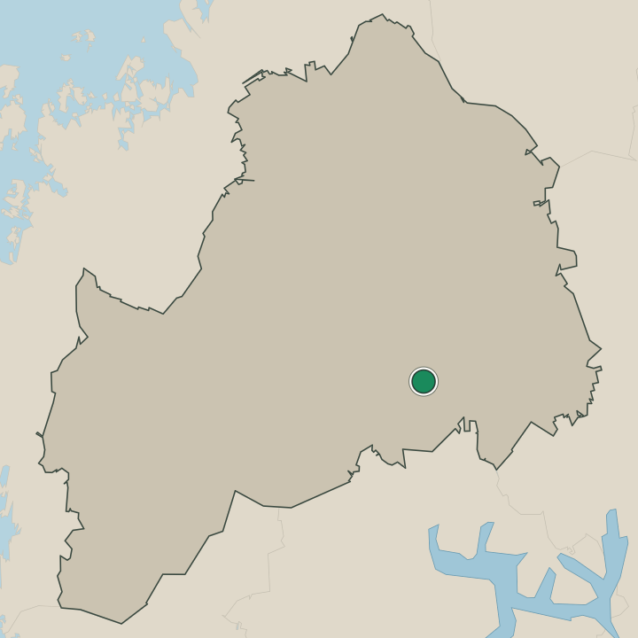 Map showing Alavus in South Ostrobothnia