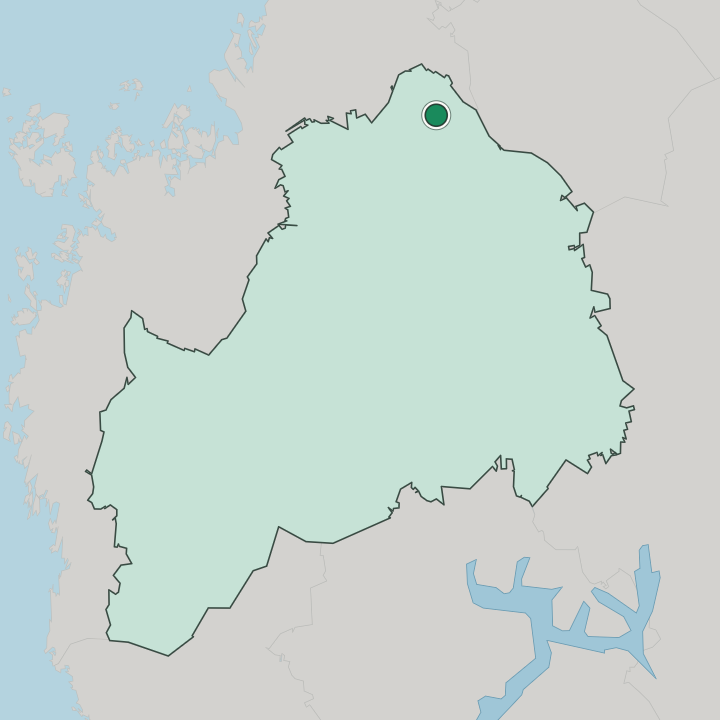 Map showing Evijärvi — In South Ostrobothnia