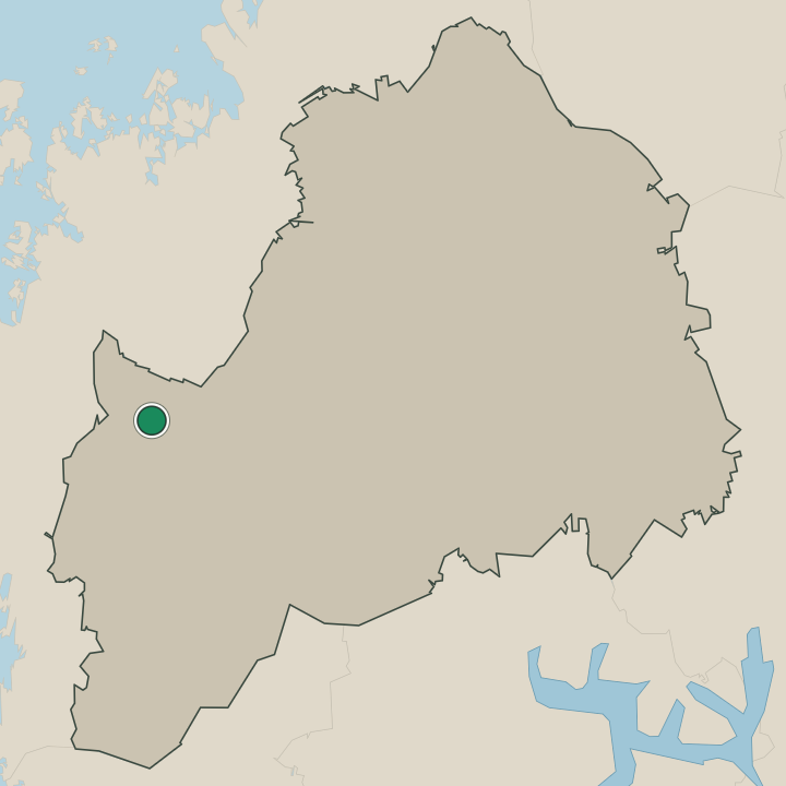 Map showing Jurva in South Ostrobothnia