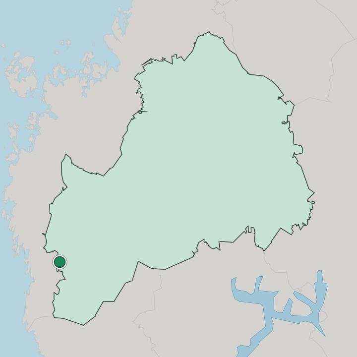 Map showing Karijoki — In South Ostrobothnia