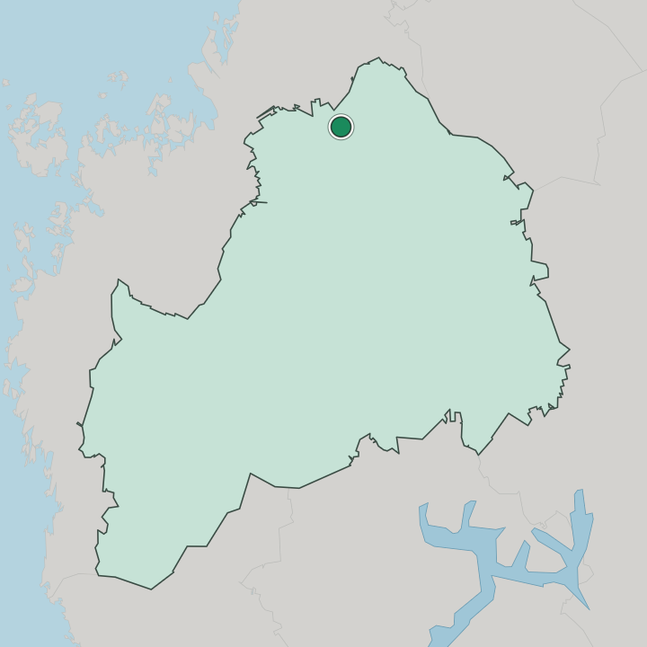 Map showing Kortesjärvi — In South Ostrobothnia