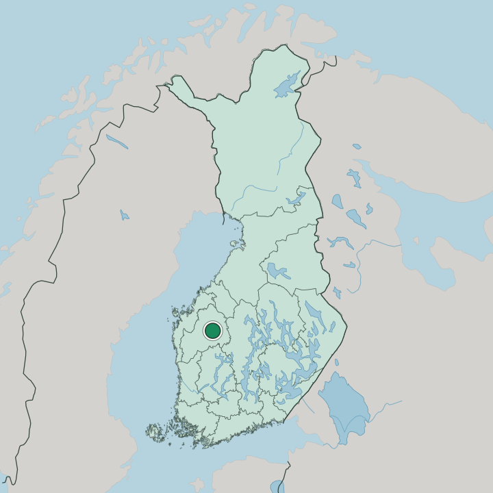 Map showing Kuortane — In Finland