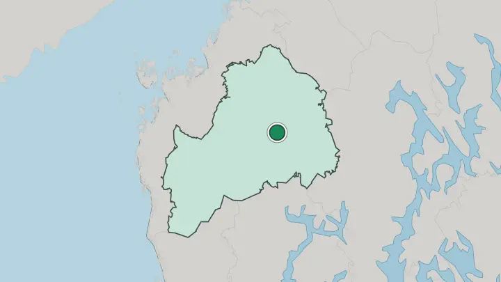 Map of Kuortane in Finland