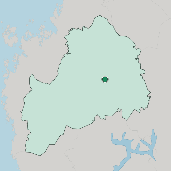 Map showing Kuortane — In South Ostrobothnia