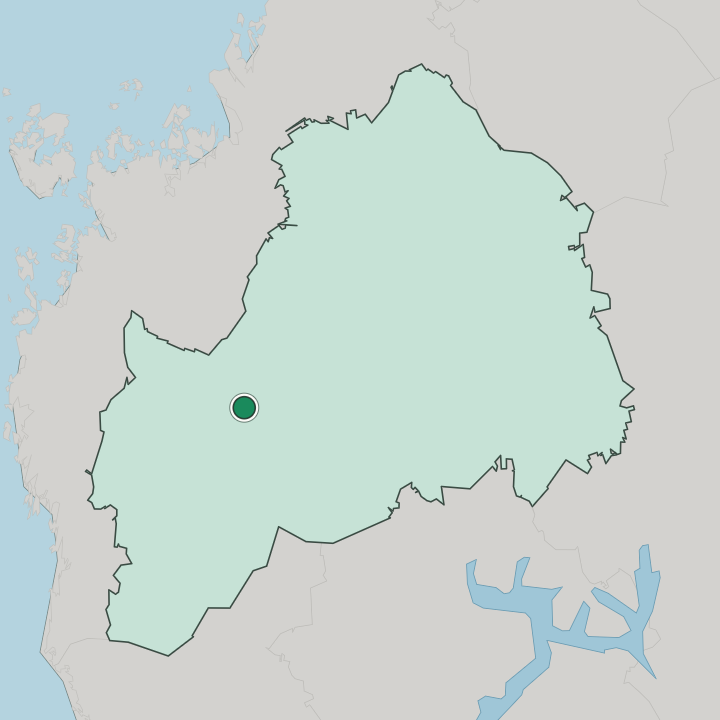 Map showing Kurikka — In South Ostrobothnia