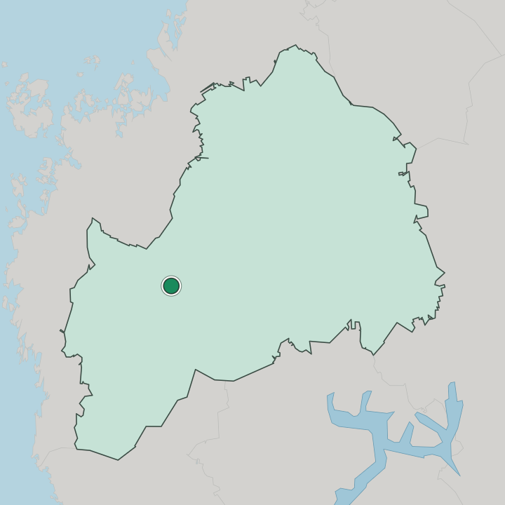 Map showing Kurikka — In South Ostrobothnia