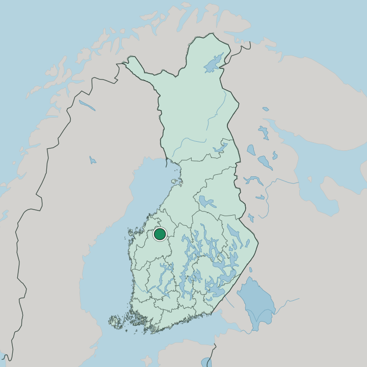 Map showing Lappajärvi — In Finland