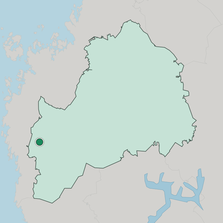Map showing Teuva — In South Ostrobothnia