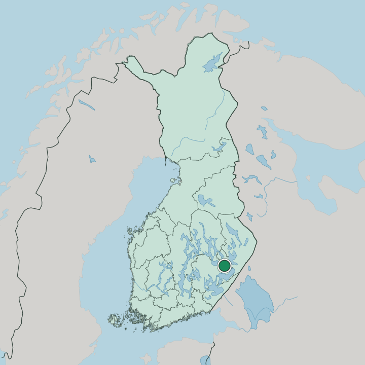 Map showing Enonkoski — In Finland
