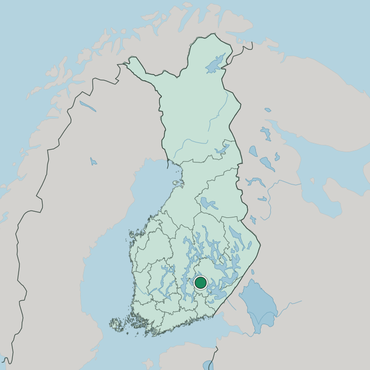 Map showing Hirvensalmi — In Finland
