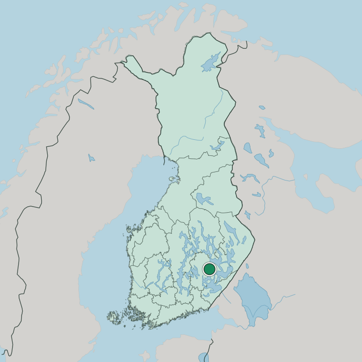 Map showing Juva — In Finland