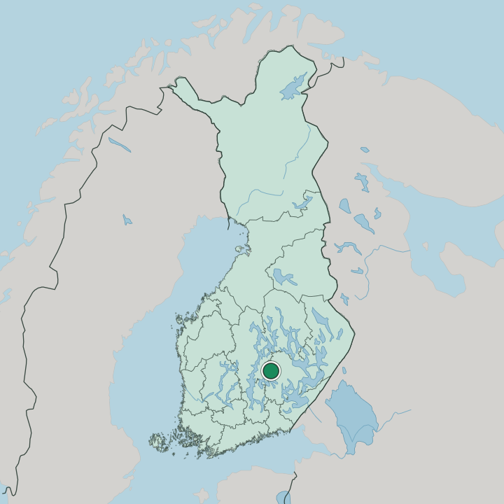 Map showing Kangasniemi — In Finland