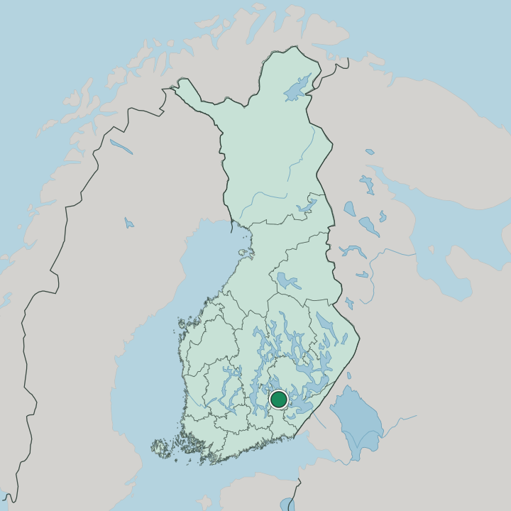 Map showing Mäntyharju — In Finland