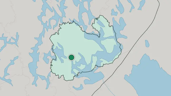 Map of Mikkeli in Finland