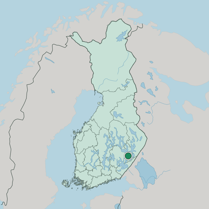 Map showing Savonlinna — In Finland