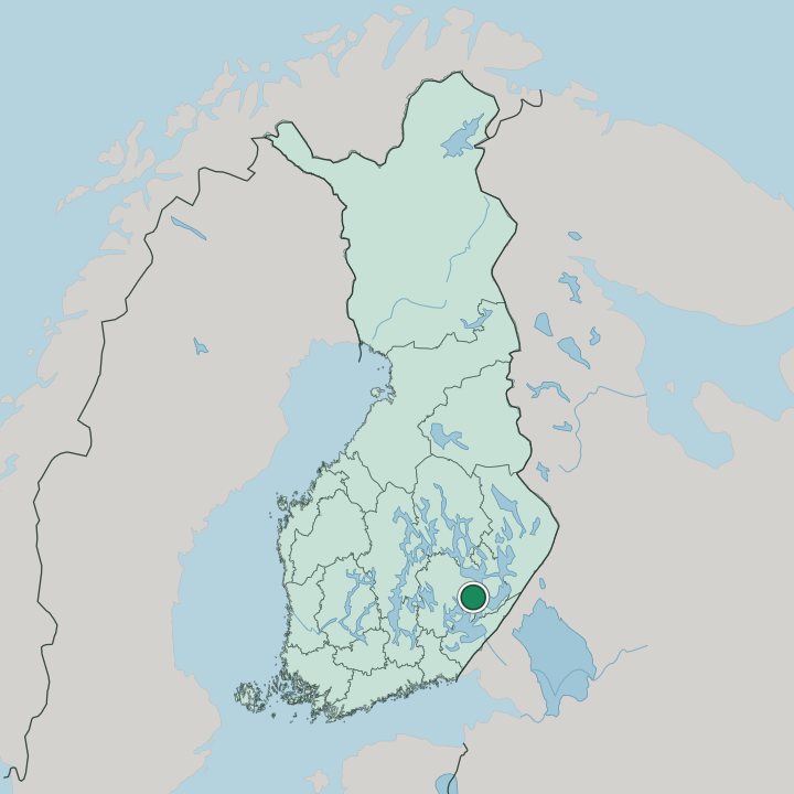 Map showing Sulkava — In Finland