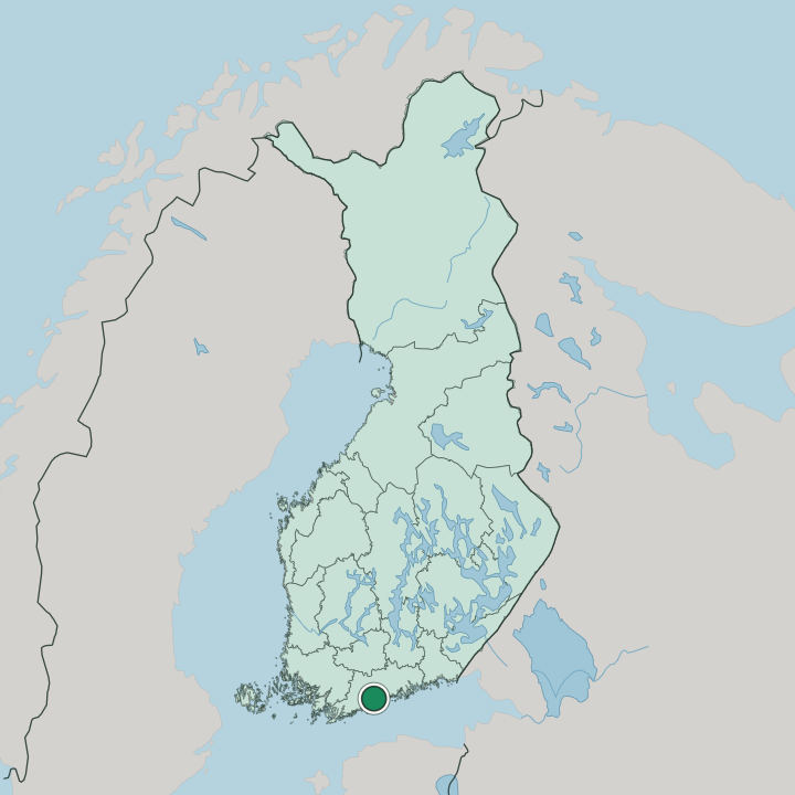 Map showing Espoo — In Finland
