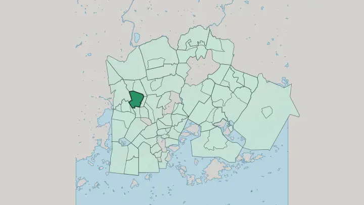 Map of Etelä-Haaga in Helsinki