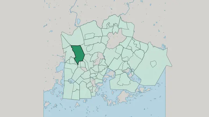 Map of Haaga in Helsinki