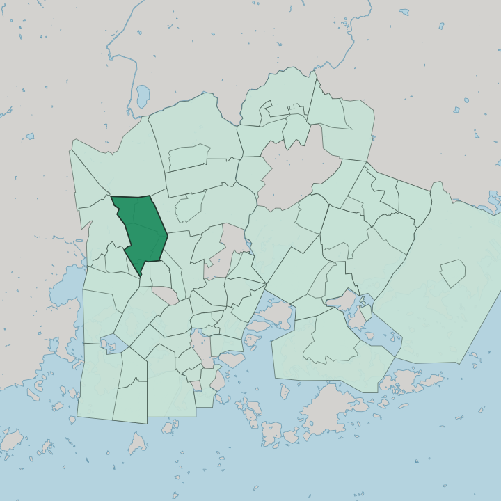 Map showing Haaga — In Helsinki